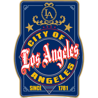 Los Angeles   Blue Gold Red Logo Style City Of Sticker