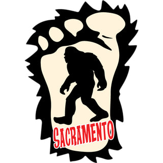 Sacramento   Big Foot In Big Furry Foot Sticker