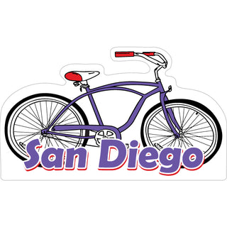San Diego   Purple Beach Cruiser Sticker