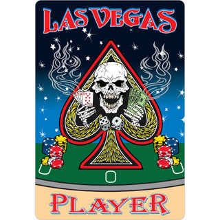 Las Vegas   Spade Skull Player Sticker