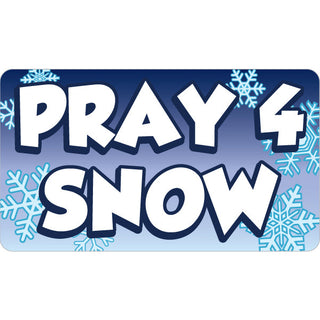 Novelty   Pray 4 Snow Sticker