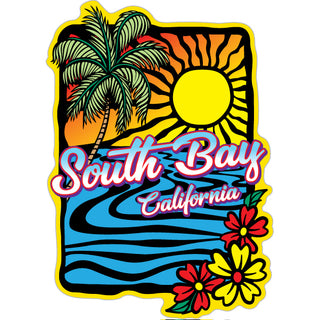OK4 South Bay  CA Abstract Sunset on Water Sticker