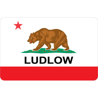 Ludlow CA California Flag Sticker