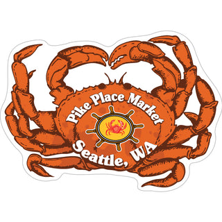 Seattle  WA Pike Place Market   Orange Crab Sticker
