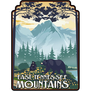 East Tennessee Mountains   Trail Mountain Bears Sticker