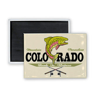 Salmon Fish Plaque   Colorado Salmon Fish Plaque Rectangle Badge Magnet