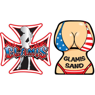 Glamis   Iron Cross & Flag Bikini Torso Sticker