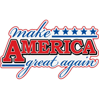 Novelty   Make America Great Again   White Script Design Sticker