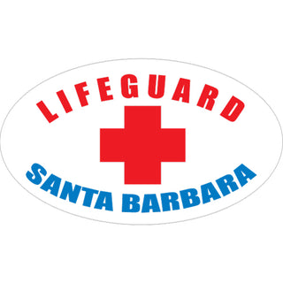 Santa Barbara Lifeguard Oval Sticker