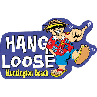 Huntington Beach   Hang Loose Happy Guy Sticker