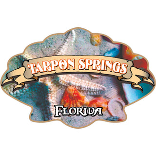 Tarpon Springs Sea Shell   Postcard Sized Stickers Sticker