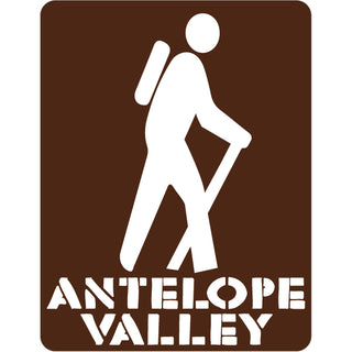 Antelope Valley Brown Hiker Sign Sticker