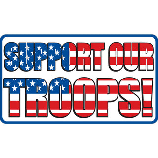Novelty   Support Our Troops Sticker