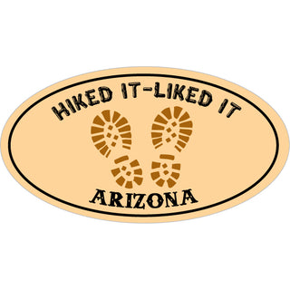 Arizona Tan Hiked It Liked It Oval Sticker