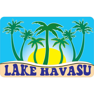 Lake Havasu   7 Palms and Sun Sticker