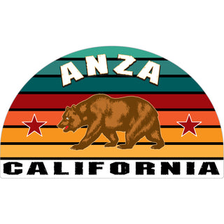 ANZA STRIPED HALF CIRCLE BEAR Sticker