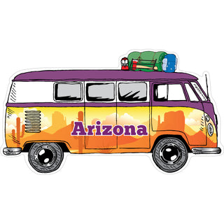 Arizona Bus Side View Desert Southwest Scene Sticker