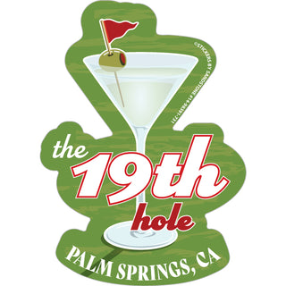 Palm Springs  CA   The 19th Hole Martini Glass Sticker