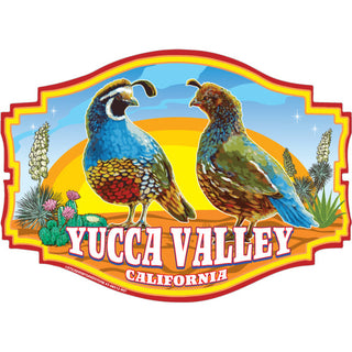 Yucca Valley Quails Sticker