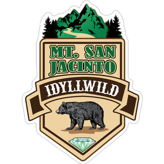 Mt. San Jacinto Idyllwild   Emerald Vertical Sign Sticker