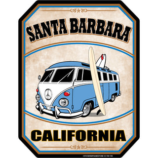 OK4 Santa Barbara  CA Gold Bus Vert Sticker