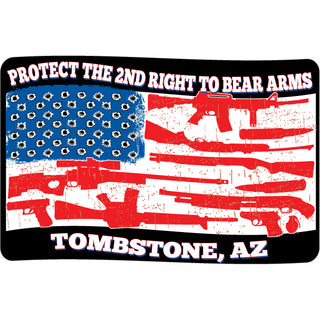 Tombstone  AZ Protect The Second Flag Sticker