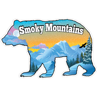 OK4 Smoky Mountains Snowy Mountains Inside Bear (01381) Sticker