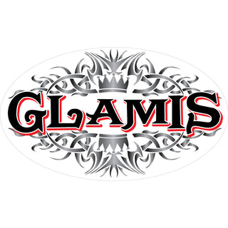 Glamis   Tribal Pattern Euro Oval Sticker