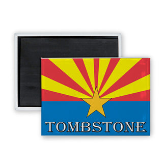 Tombstone Arizona Flag Rectangle Badge Magnet