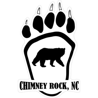 Chimney Rock NC Bear Paw Sticker