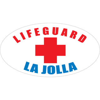 La Jolla   Lifeguard Oval Sticker
