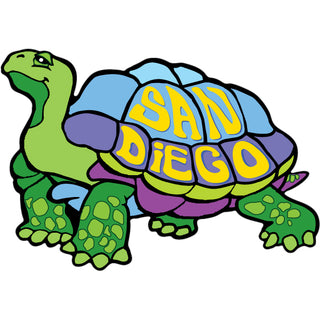 San Diego Tortoise Cartoon Sticker