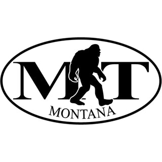Montana   Bigfoot Euro Oval Sticker