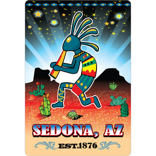 Sedona  AZ Kokopelli with Night Stars Desert Scene Vertical Sticker