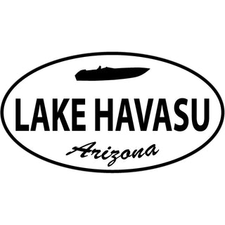 Lake Havasu Arizona   Speed Boat Euro Oval Sticker