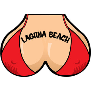 Laguna Beach CA Red Bikini Top Sticker
