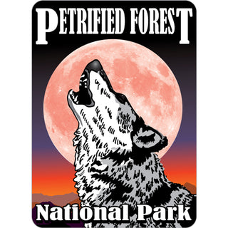Petrified Forest National Park   Howling Wolf Pink Moon Sticker