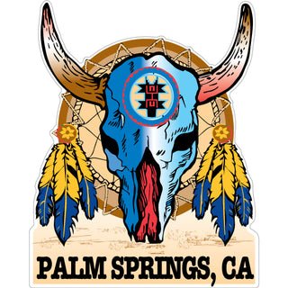 OK4 Palm Springs  CA Skull Dream Catcher Sticker