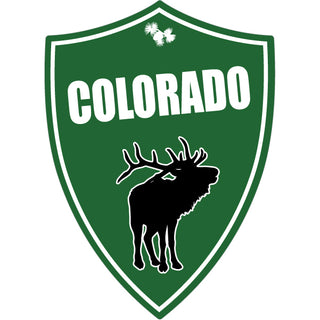 OK4 Colorado Green Vert Shield with Elk Sticker