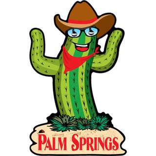 OK4 Palm Springs Happy Cactus Guy (00017) Sticker