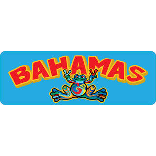 Bahamas Peace Frog Sticker