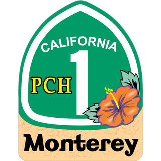 Monterey   PCH 1 Flower Sign Sticker