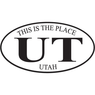 OK4 Utah UT Euro Oval This is the Place Utah Sticker