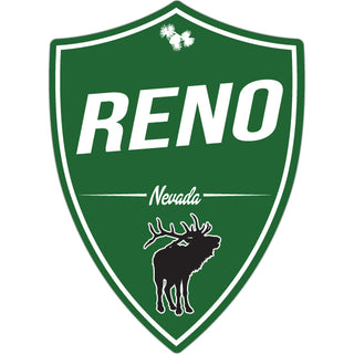 Reno Green Elk Shield Sticker