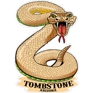 OK4 Tombstone  AZ Rattlesnake (00015) Sticker