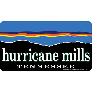 Hurricane Mills Tennessee   Stylized Sunset Sticker