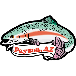 Payson  AZ   Trout with Banner Sticker