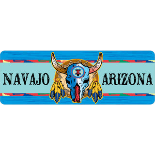 Navajo Arizona STEER SKULL DREAM CATCHER Sticker