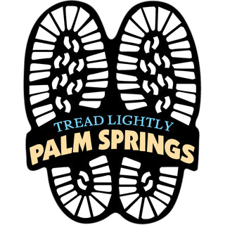 Palm Springs   Tread Lightly Boot Prints Sticker