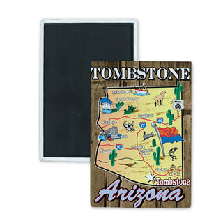 Tombstone Arizona Mapv2 Rectangle Badge Magnet
